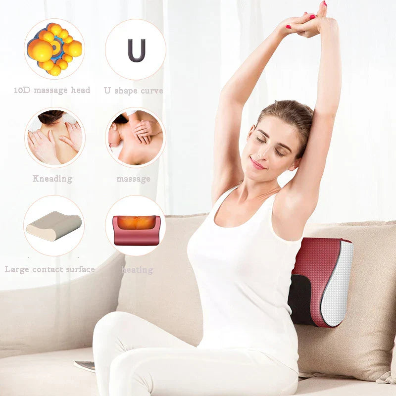 Tawfeer Mart™ Red Pillow Massager – جهاز تدليك الوسادة الحمراء