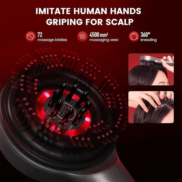 Tawfeer Mart™ Scalp Massager Brush (Red) – فرشاة تدليك فروة الرأس (حمراء)