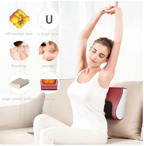 Tawfeer Mart™ Red Pillow Massager – جهاز تدليك الوسادة الحمراء