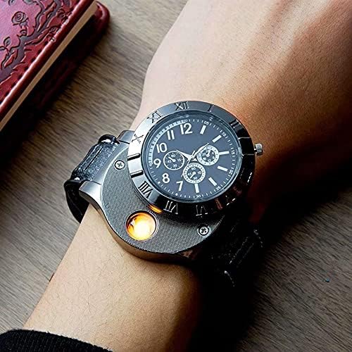 Tawfeer Mart™Men's Military USB Lighter Watch