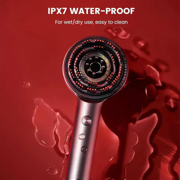 Tawfeer Mart™ Scalp Massager Brush (Red) – فرشاة تدليك فروة الرأس (حمراء)